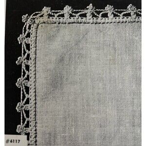 Vintage 1948 Handkerchief Edgings Tatting Crochet Pattern 6117 Irish Lace Doily